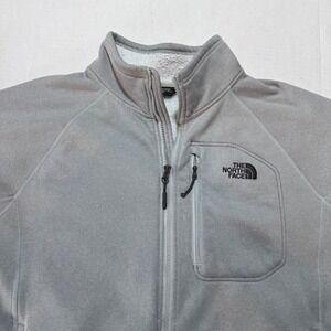 The North Face Mens XL Gray Sherpa Lined Full Zip Fleece Jacket